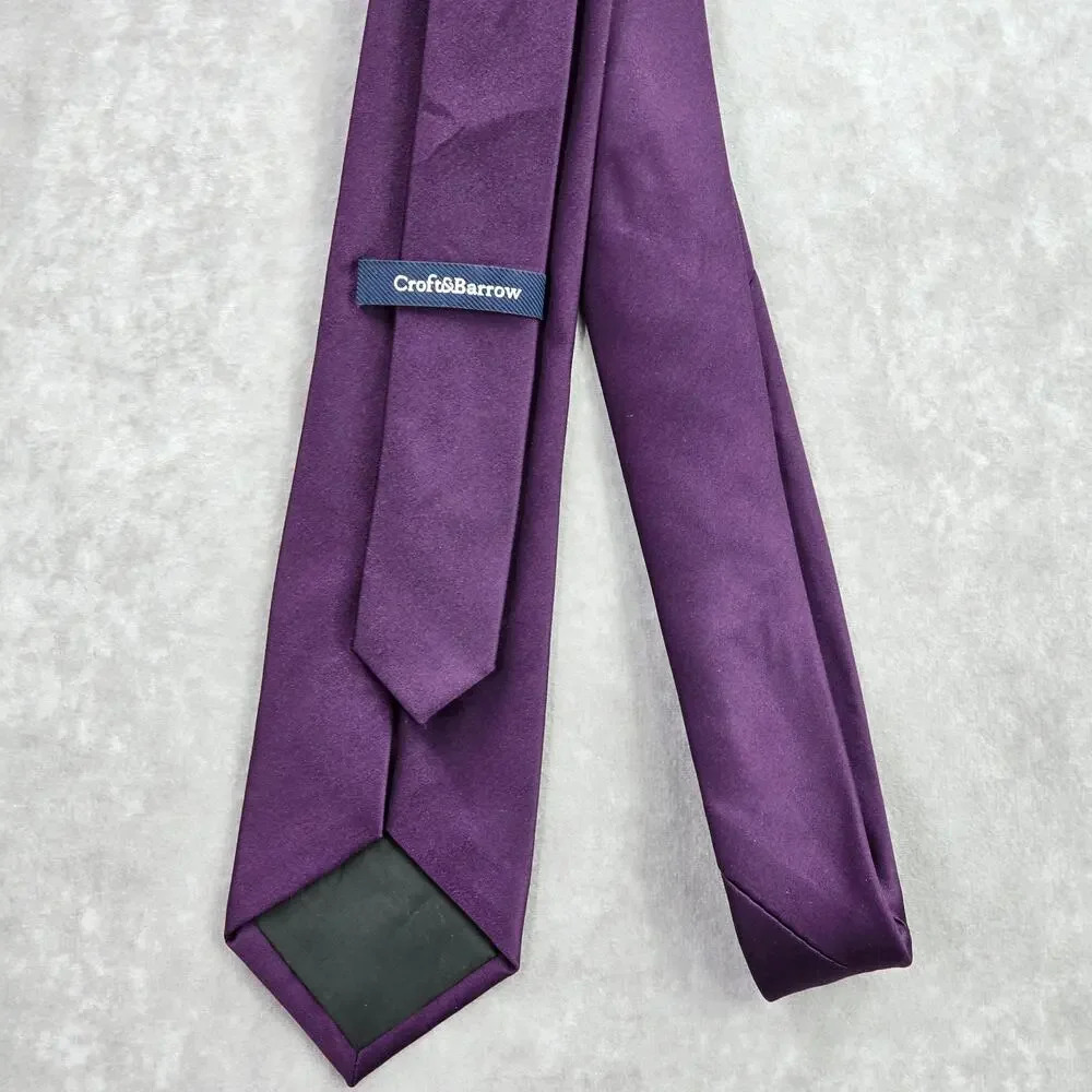 Croft & Barrow Solid Purple Executive Party Fathe… - image 3